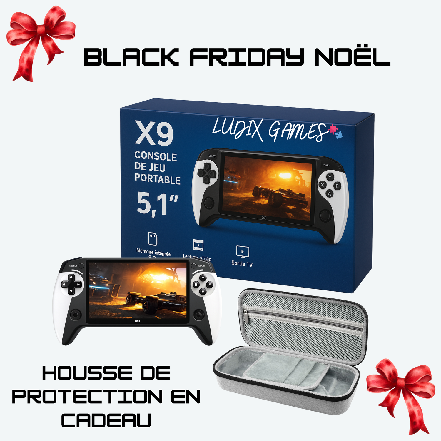 Ludix Retro player X9 ™ + Housse de protection offerte !